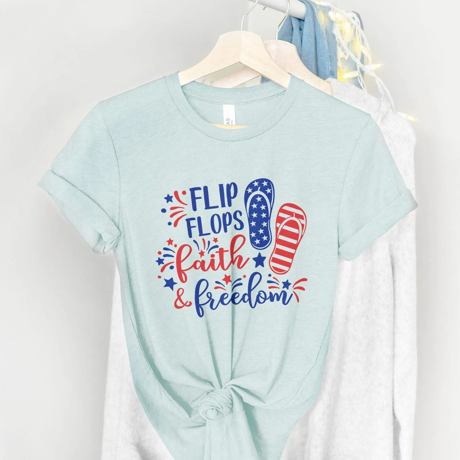 Flip Flops, Faith, & Freedom Tee sold by Faithful and Co. product image thumbnail 4