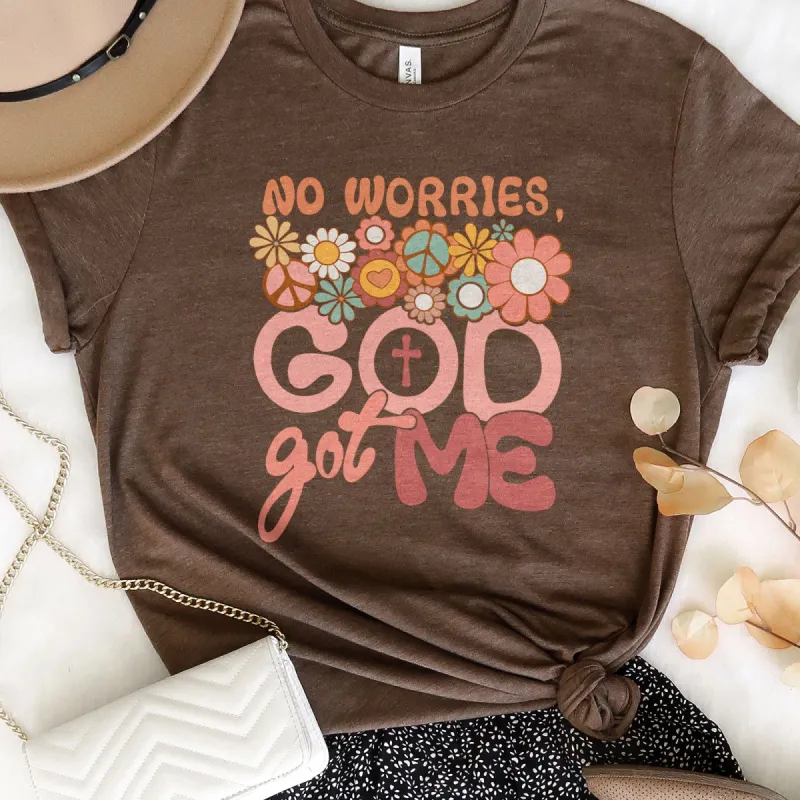 No Worries God Got Me Groovy Tee sold by Faithful and Co.