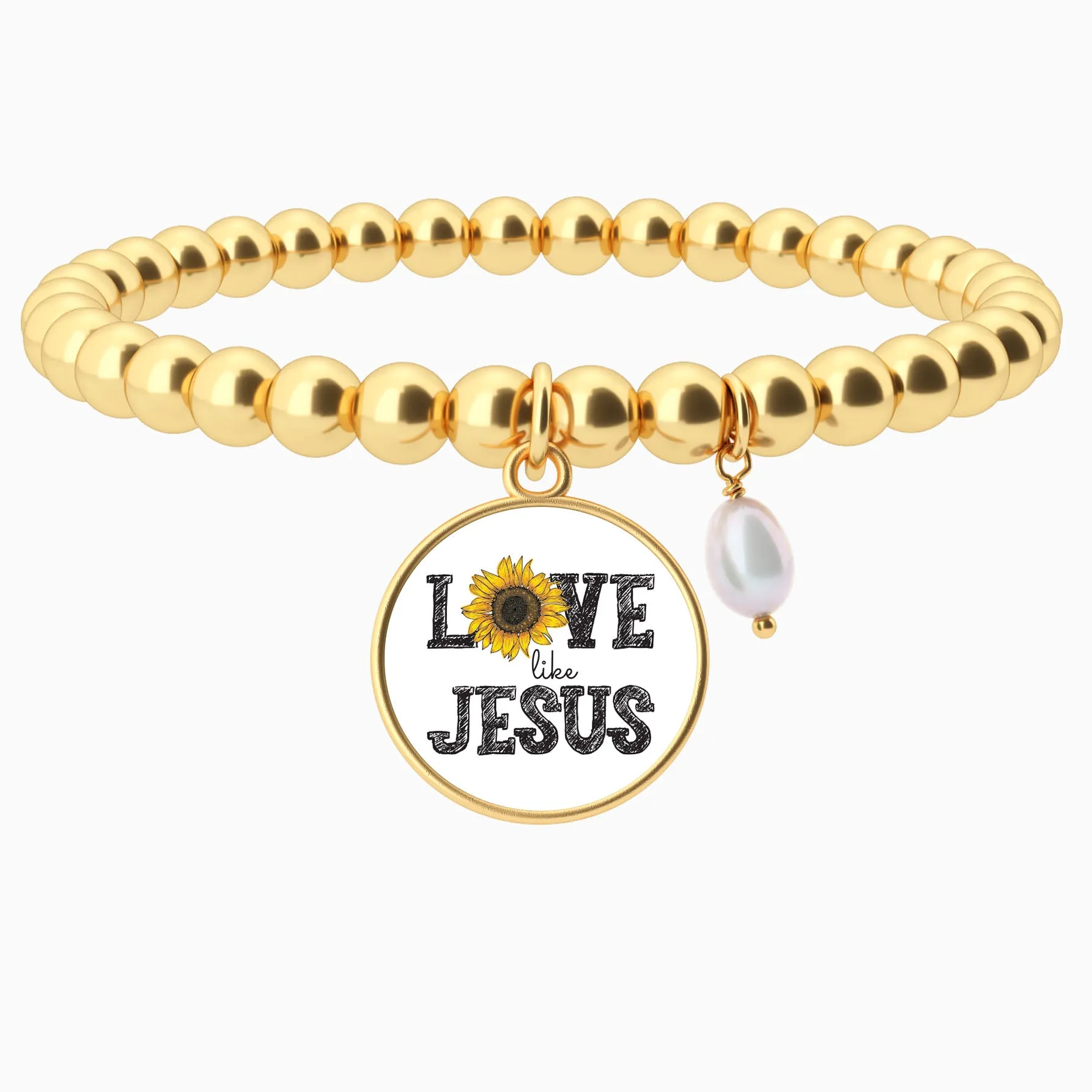 Love Like Jesus - Sunflower - Beaded Bracelet sold by Faithful and Co.