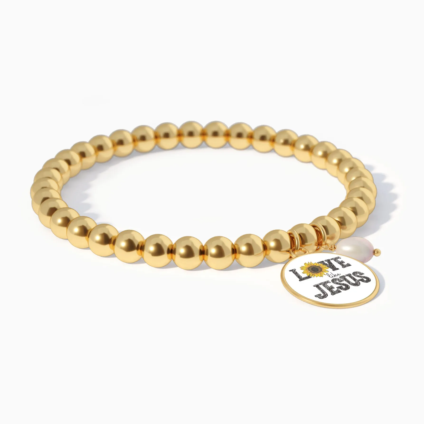 Love Like Jesus - Sunflower - Beaded Bracelet sold by Faithful and Co. product image thumbnail 4