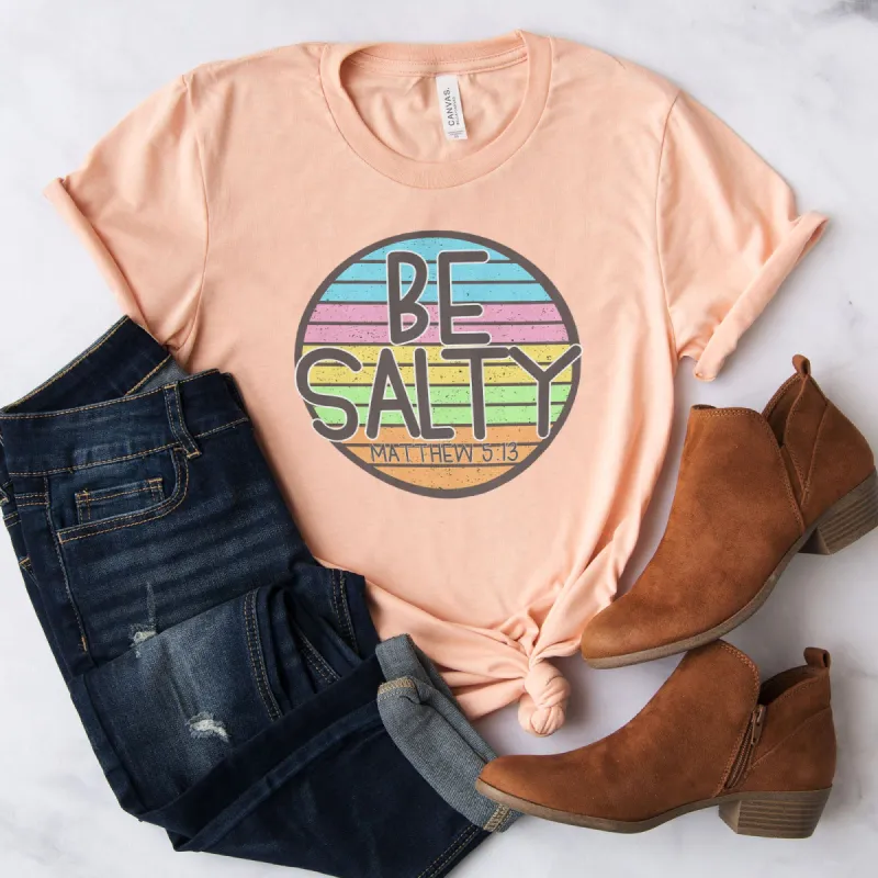 Stay Be Salty Badge Tee sold by Faithful and Co.