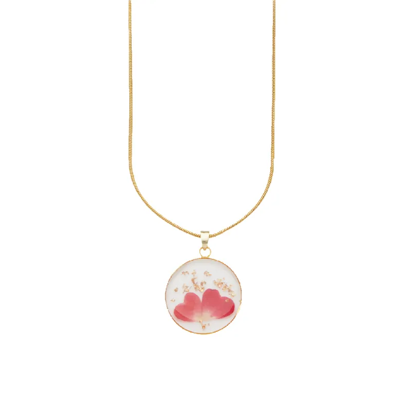 Pressed Birth Flower Necklace made by Faithful and Co.