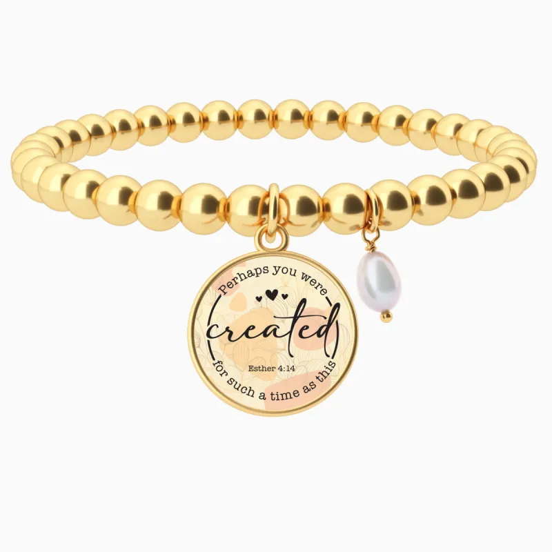Perhaps You Were Created For Such A Time As This | Esther 4:14 - Beaded Bracelet sold by Faithful and Co.