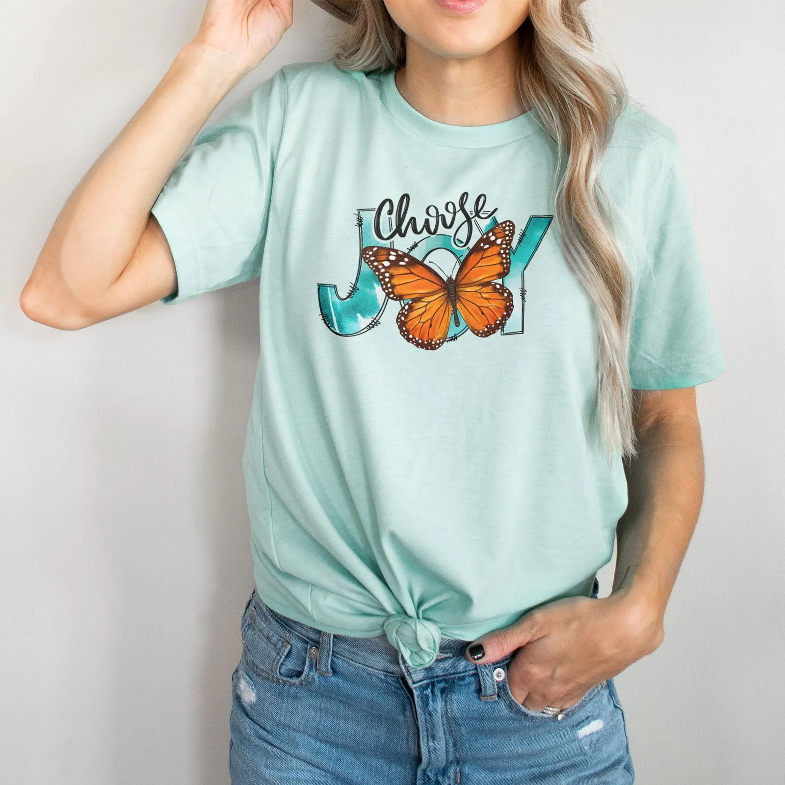 Choose Joy Butterfly Tee sold by Faithful and Co. product image thumbnail 3