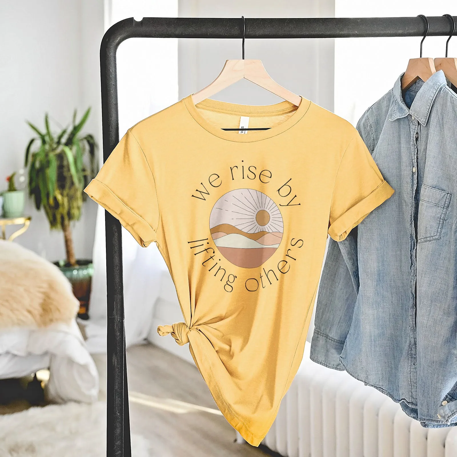 We Rise by Lifting - Retro Sunrise Tee sold by Faithful and Co. product image thumbnail 3