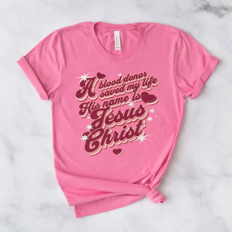 Jesus Saved My Life Valentine Tee sold by Faithful and Co.