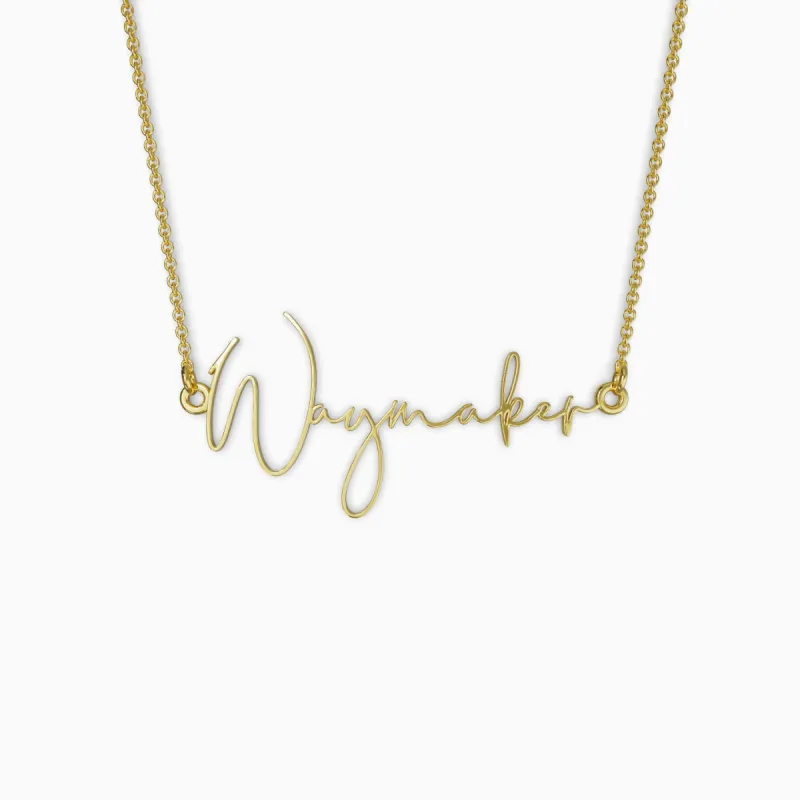 Waymaker Intention Necklace made by Faithful and Co.