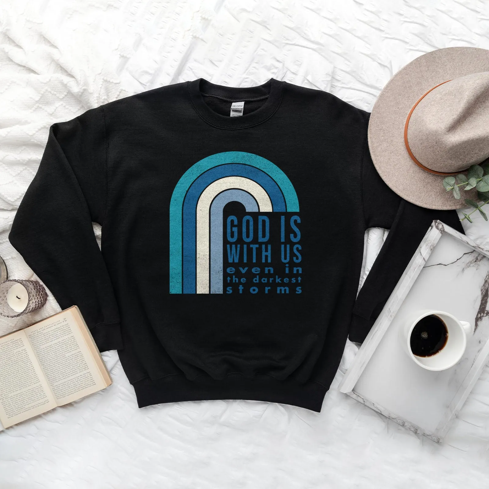 Even In The Darkest Storms Summer Sweatshirt sold by Faithful and Co.