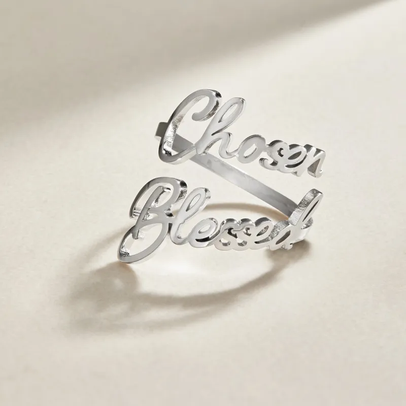 Inspiration Ring • Personal Script Name Ring sold by Faithful and Co.