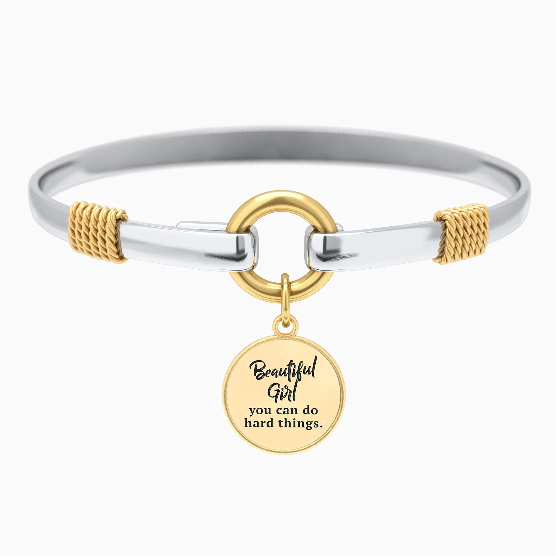 Beautiful Girl - Two-Tone Custom Charm Bracelet sold by Faithful and Co.