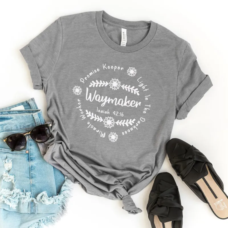 Waymaker Isaiah 42:16. Promise Keeper. Miracle Worker. Light In The Darkness Tee sold by Faithful and Co.