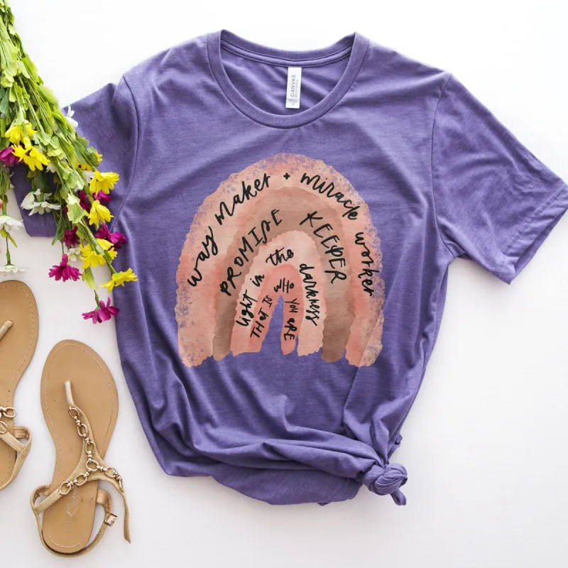 Way Maker Rainbow Tee sold by Faithful and Co.