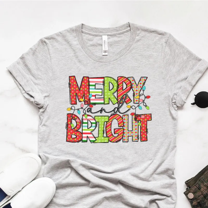 Merry and Bright Paper Craft Tee sold by Faithful and Co.