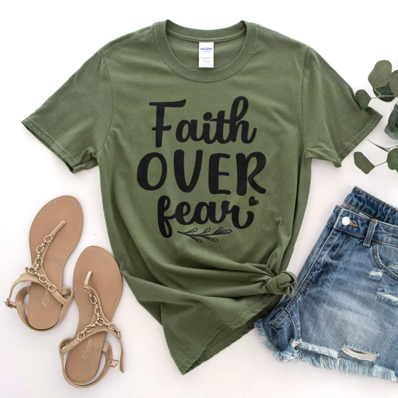 Faith Over Fear Tee sold by Faithful and Co.