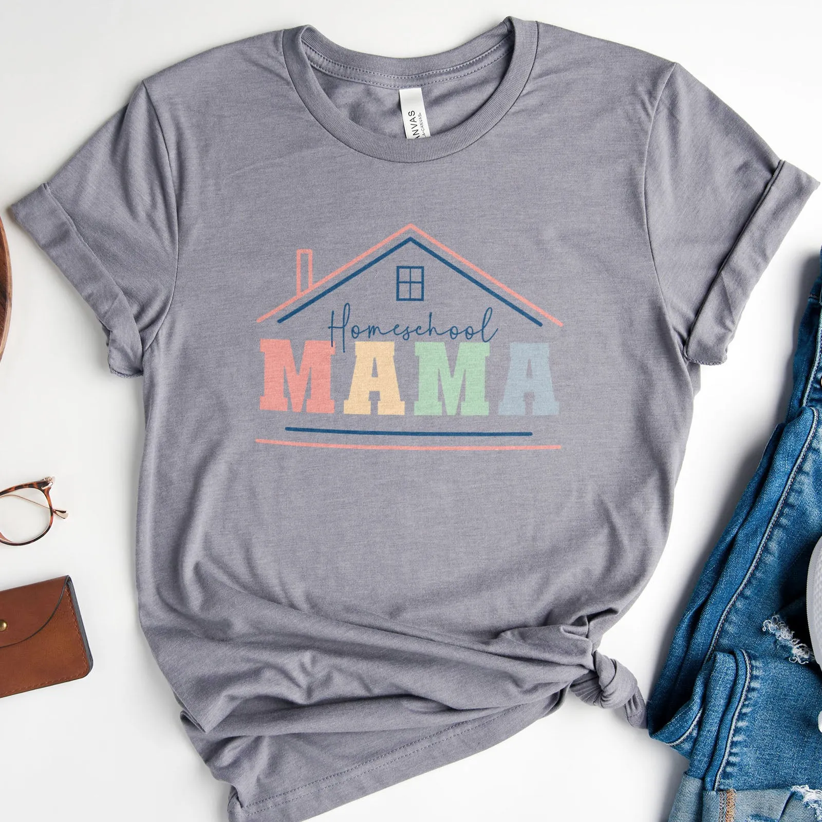 Homeschool Mama House Tee sold by Faithful and Co. product image thumbnail 2