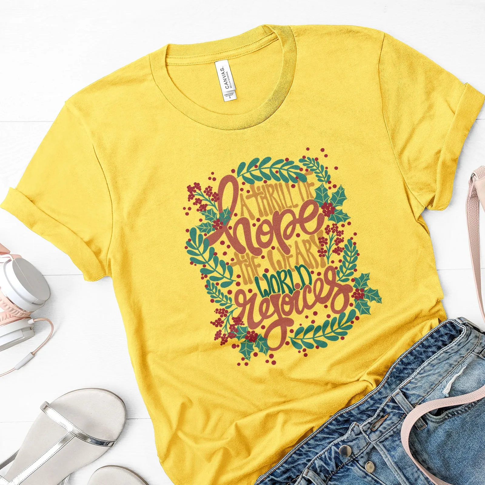 A Thrill of Hope Nativity Tee sold by Faithful and Co. product image thumbnail 2