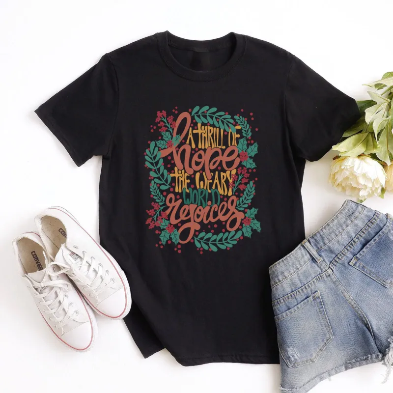A Thrill of Hope Nativity Tee sold by Faithful and Co.