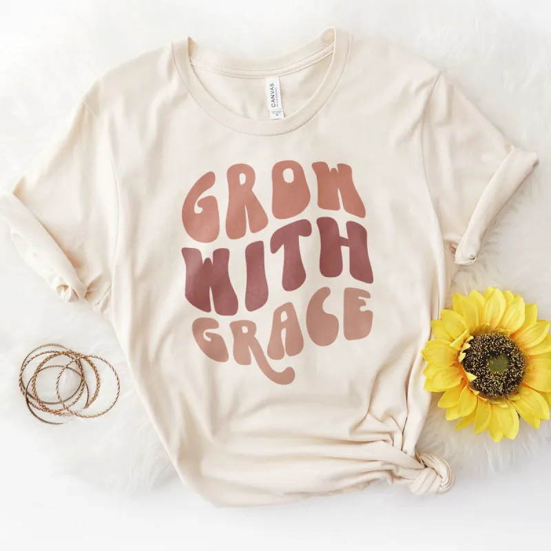 Grow With Grace Retro Tee sold by Faithful and Co.