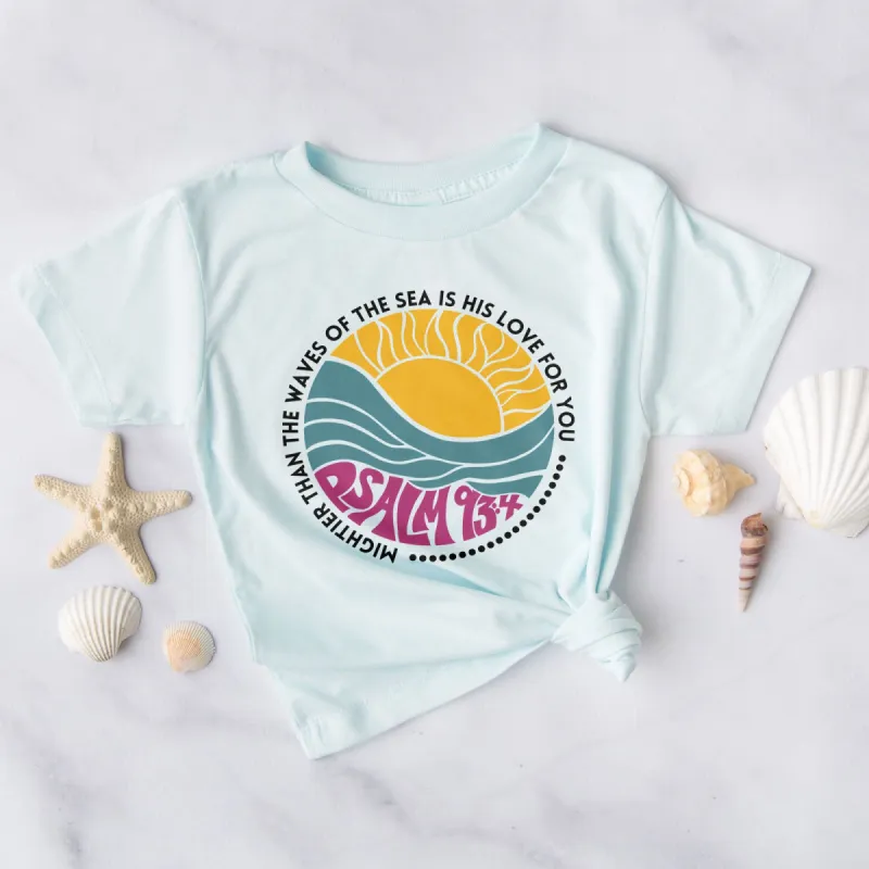 His Love Mightier Than The Waves Tee sold by Faithful and Co.