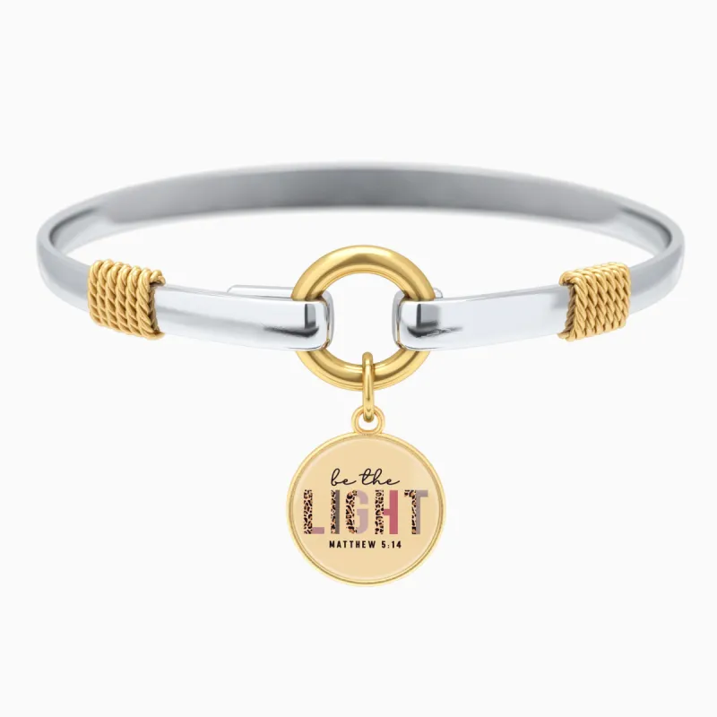 Be The Light Half Leopard - Two-Tone Bracelet made by Faithful and Co.