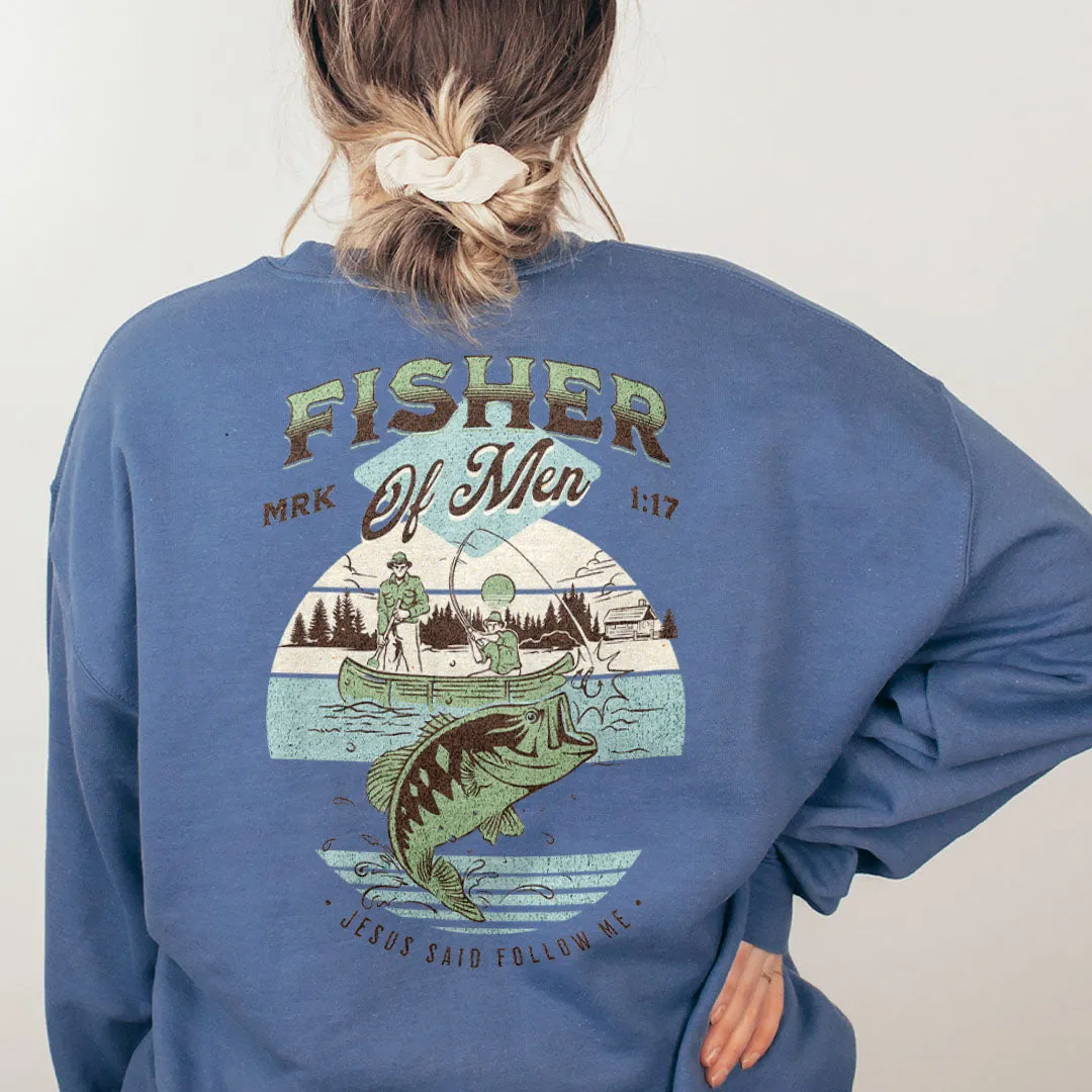 Fisher of Men - Mark 1:17 Back Print Sweatshirt sold by Faithful and Co. product image thumbnail 2