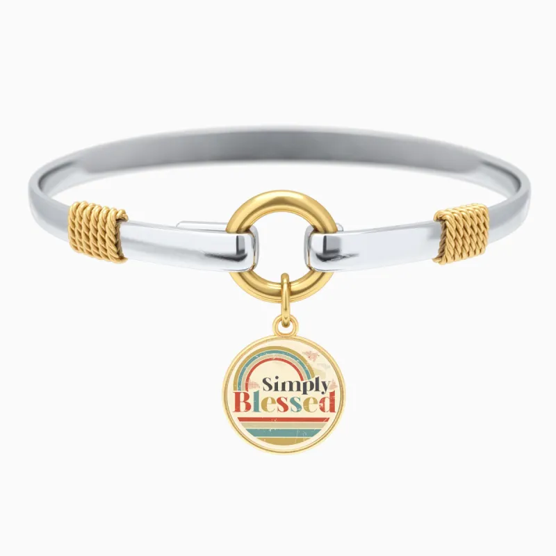 Simply Blessed - Two-Tone Bracelet sold by Faithful and Co.