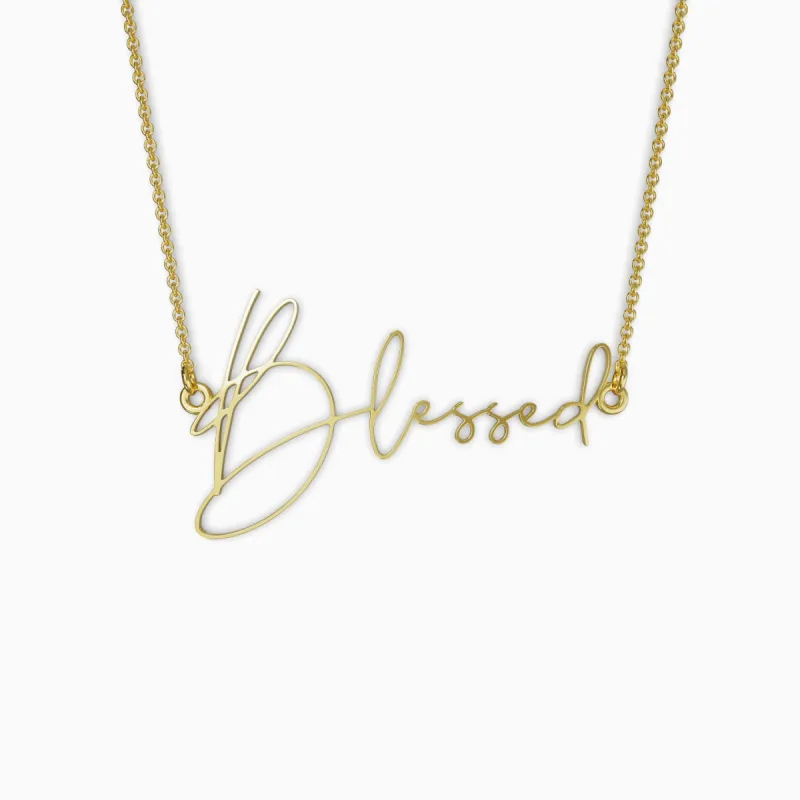 Personalized Inspiration Necklace - Blessed sold by Faithful and Co.