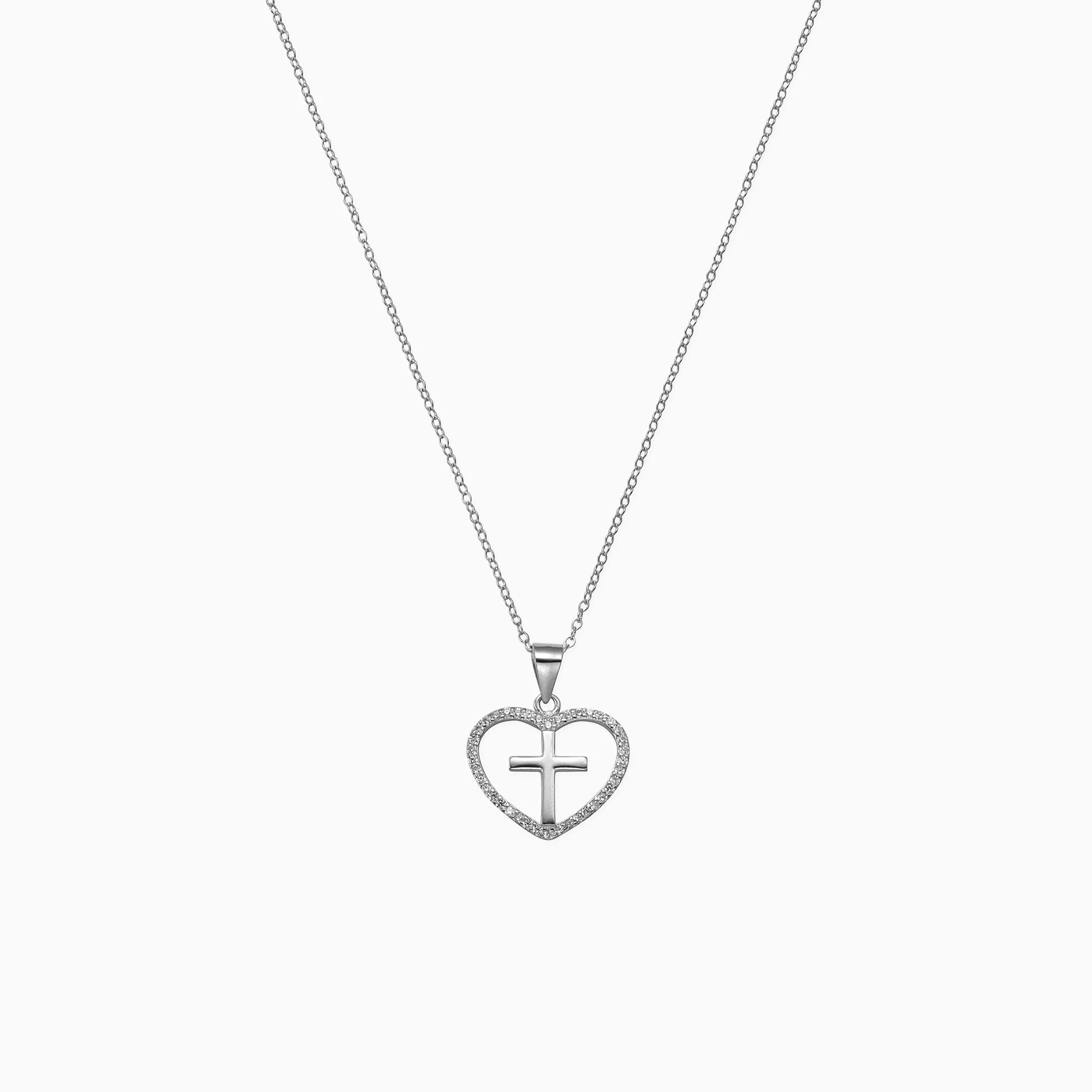 Cross Heart Pendant Necklace sold by Faithful and Co. product image thumbnail 3