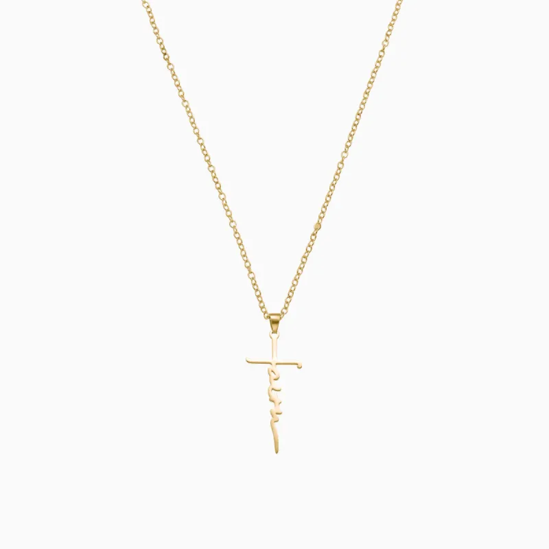 Faith Cross Necklace sold by Faithful and Co.