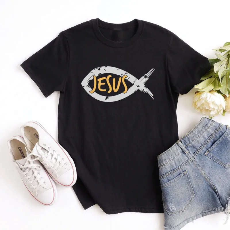 Jesus Fish Tee sold by Faithful and Co.