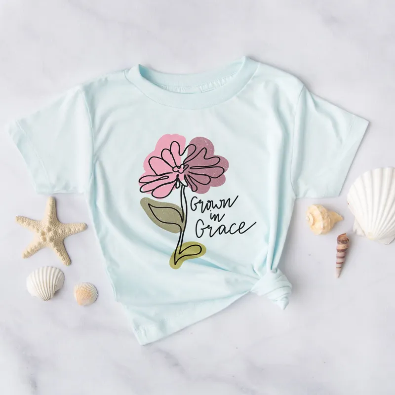 Grown In Grace Boho Flower Tee sold by Faithful and Co.