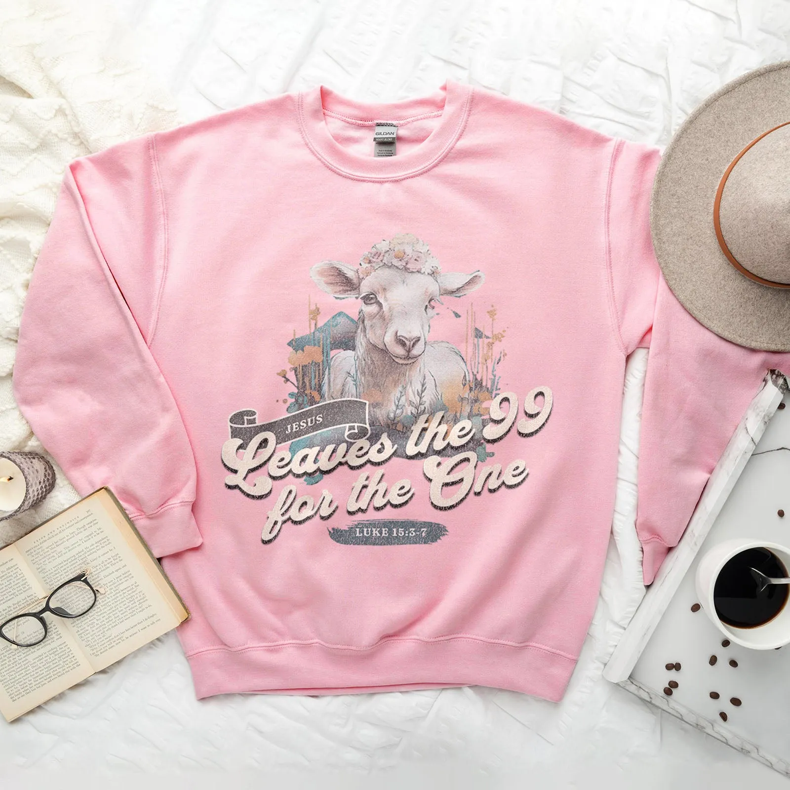 Jesus Leaves the 99 For One Sweatshirt sold by Faithful and Co. product image thumbnail 2