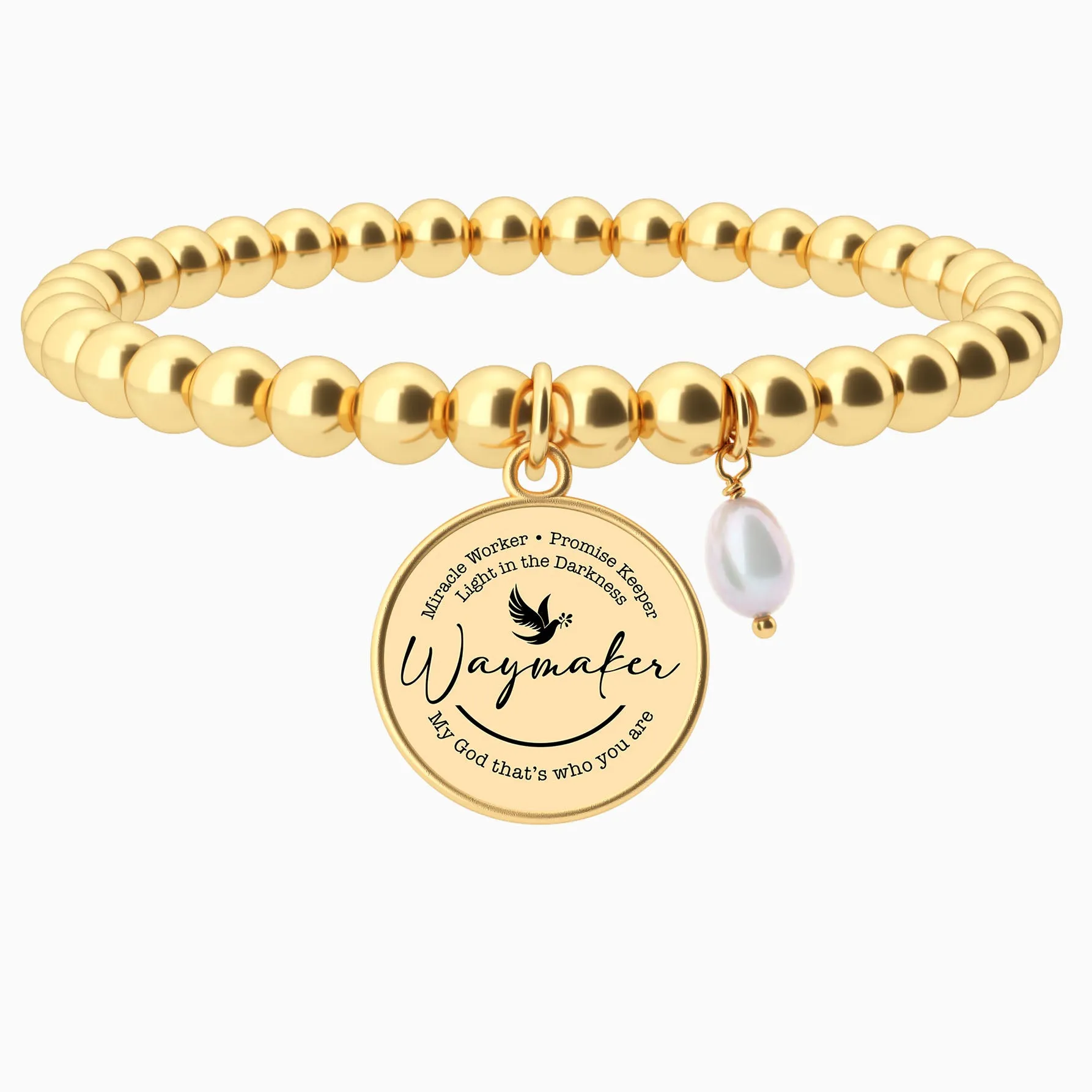 Waymaker - Dove - Beaded Bracelet sold by Faithful and Co.