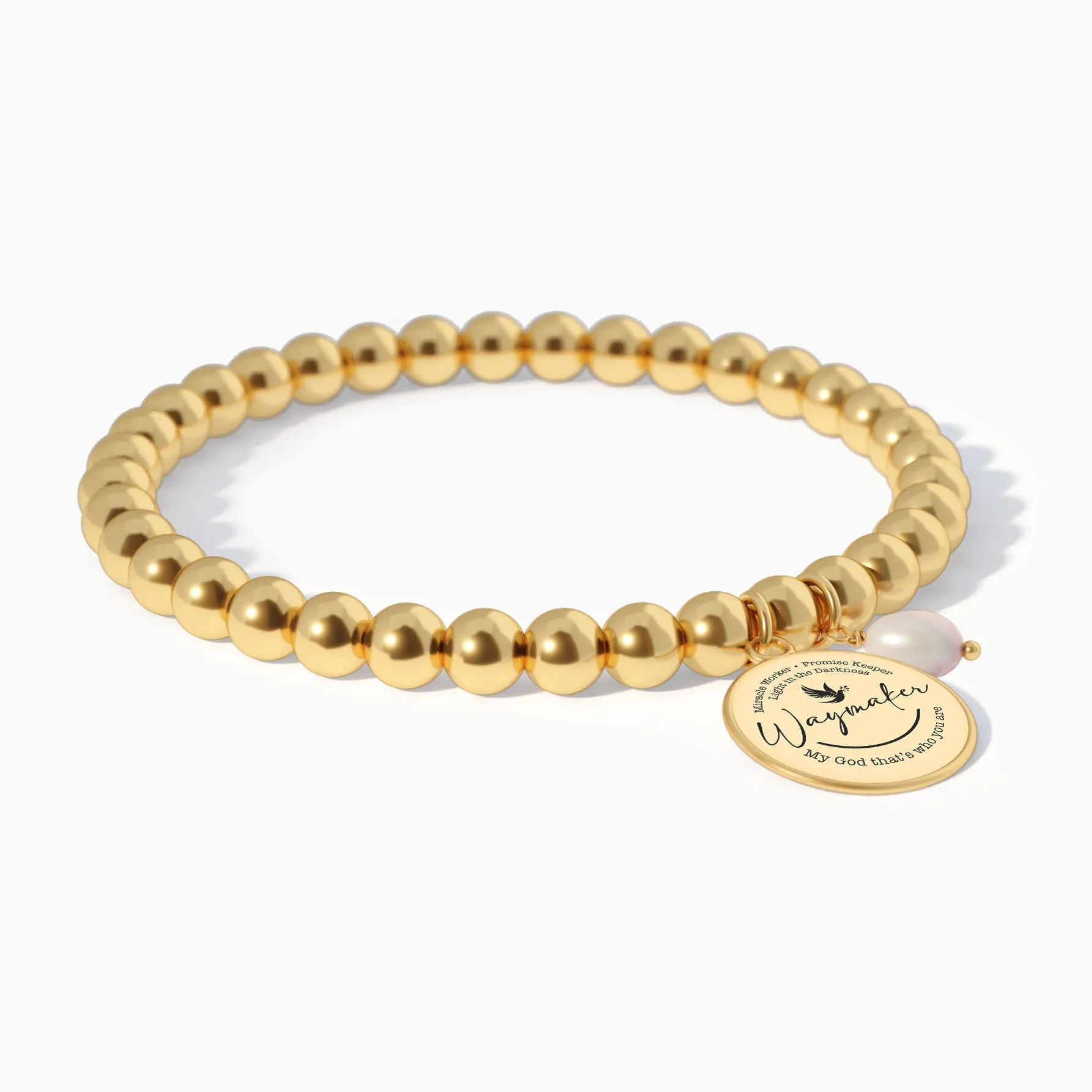 Waymaker - Dove - Beaded Bracelet sold by Faithful and Co. product image thumbnail 4