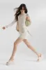 Padded Faux Leather Open Toe Wedge Heeled Mule Sandals - Nude sold by Floralkini