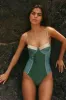 Blue Shimmer Color Block Underwire One Piece Swimsuit sold by Floralkini