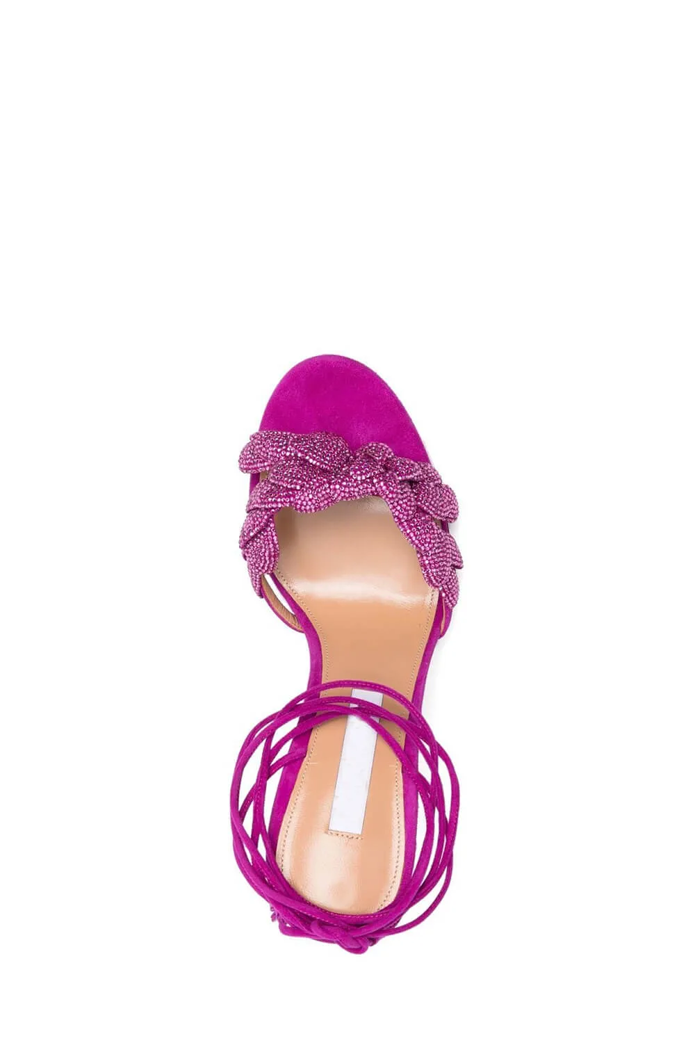 Rhinestones Flower Embellished Almond Toe High Heeled Sandals - Hot Pink sold by Floralkini product image thumbnail 4