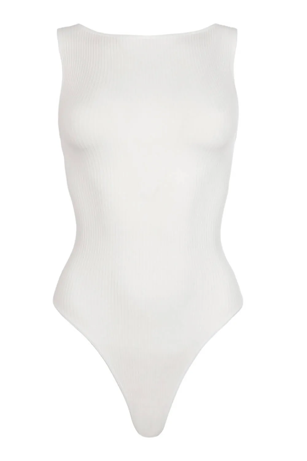 Ribbed High Neck One Piece Swimsuit - Black/White sold by Floralkini product image thumbnail 4