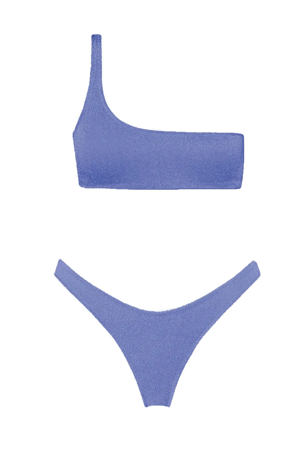 Shimmer Lurex One Shoulder High-Cut Bikini Set sold by Floralkini product image thumbnail 5