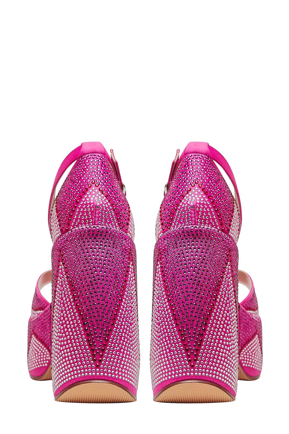 Rhinestone-Embellished Faux Leather Peep Toe Wedge Heeled Ankle Sandals sold by Floralkini product image thumbnail 4