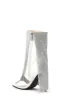 Rhinestone Mesh Overlay Open Pointed Toe Pvc Stiletto Boots - White sold by Floralkini