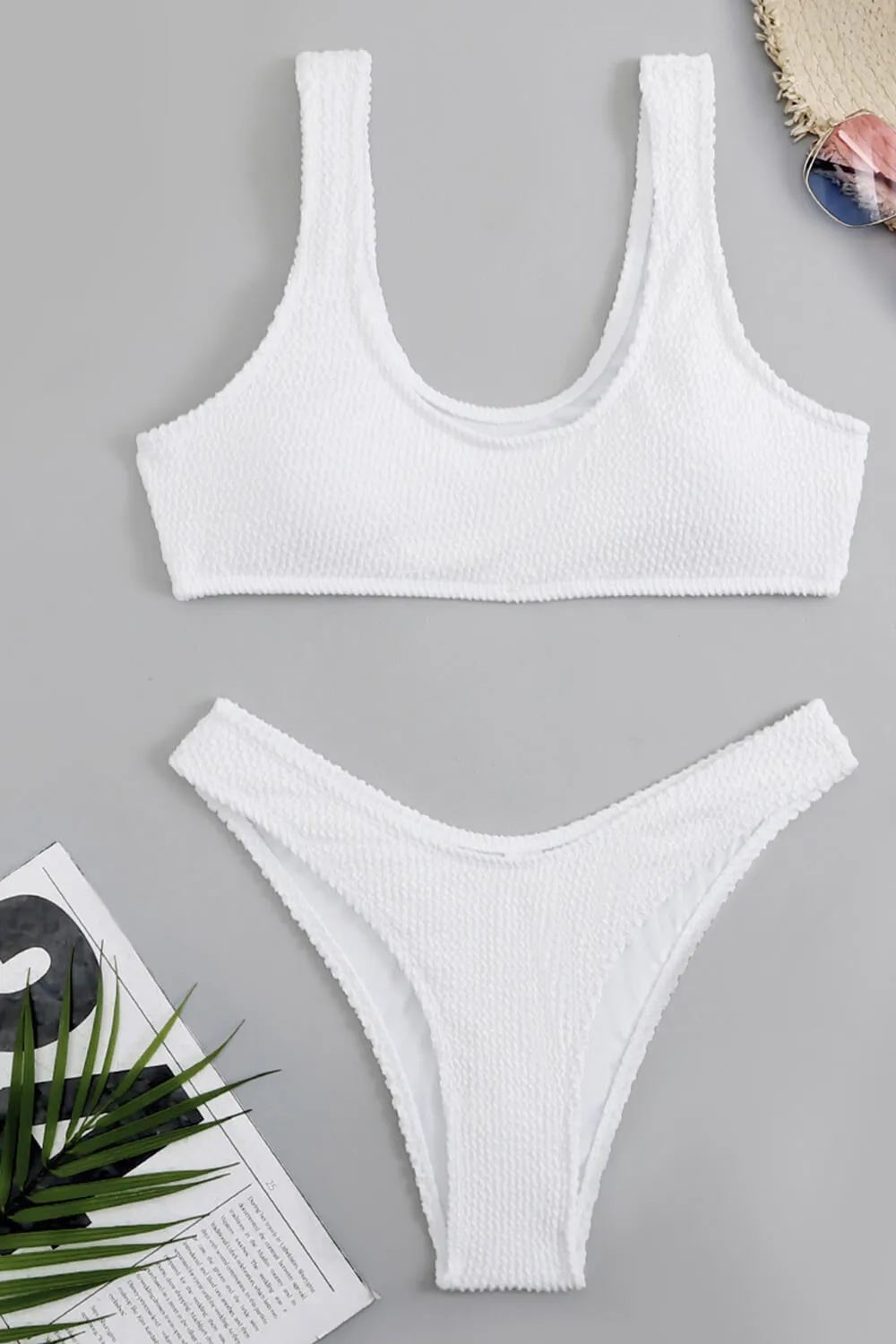 White High Leg Bikini Bottoms sold by Floralkini product image thumbnail 2