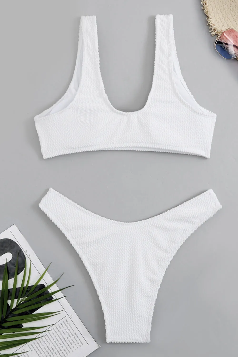 White High Leg Bikini Bottoms sold by Floralkini product image thumbnail 3