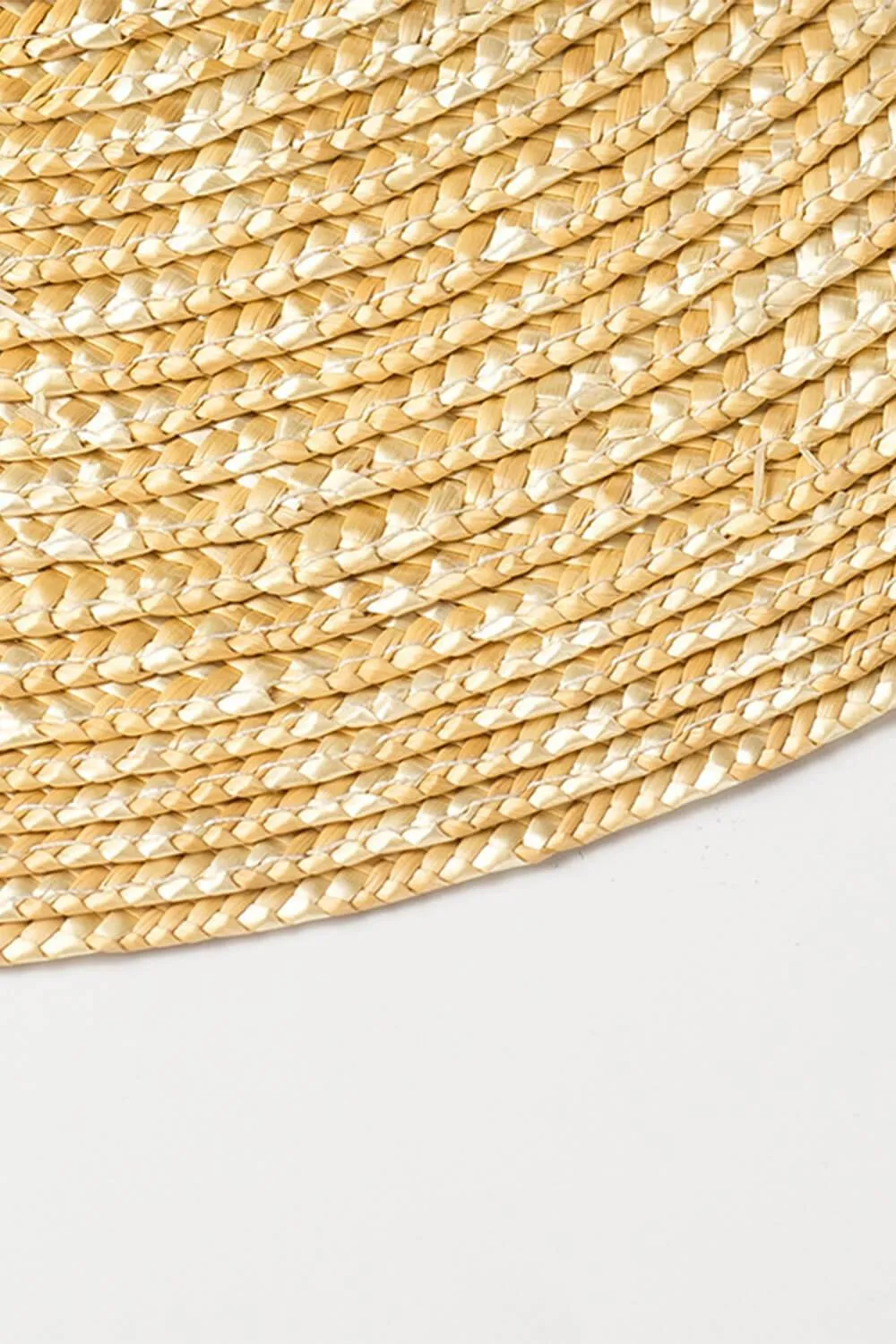 Wheat Straw Dome Crown Sun Hat sold by Floralkini product image thumbnail 3