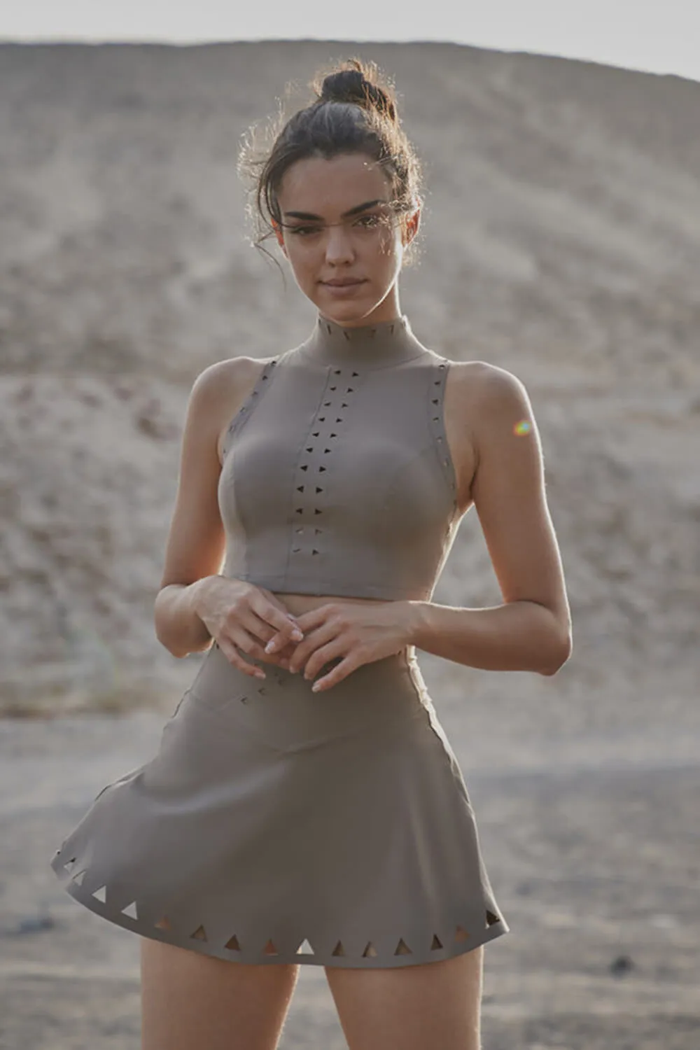 High Neck Laser Cut Bra - Caramel sold by Floralkini product image thumbnail 2