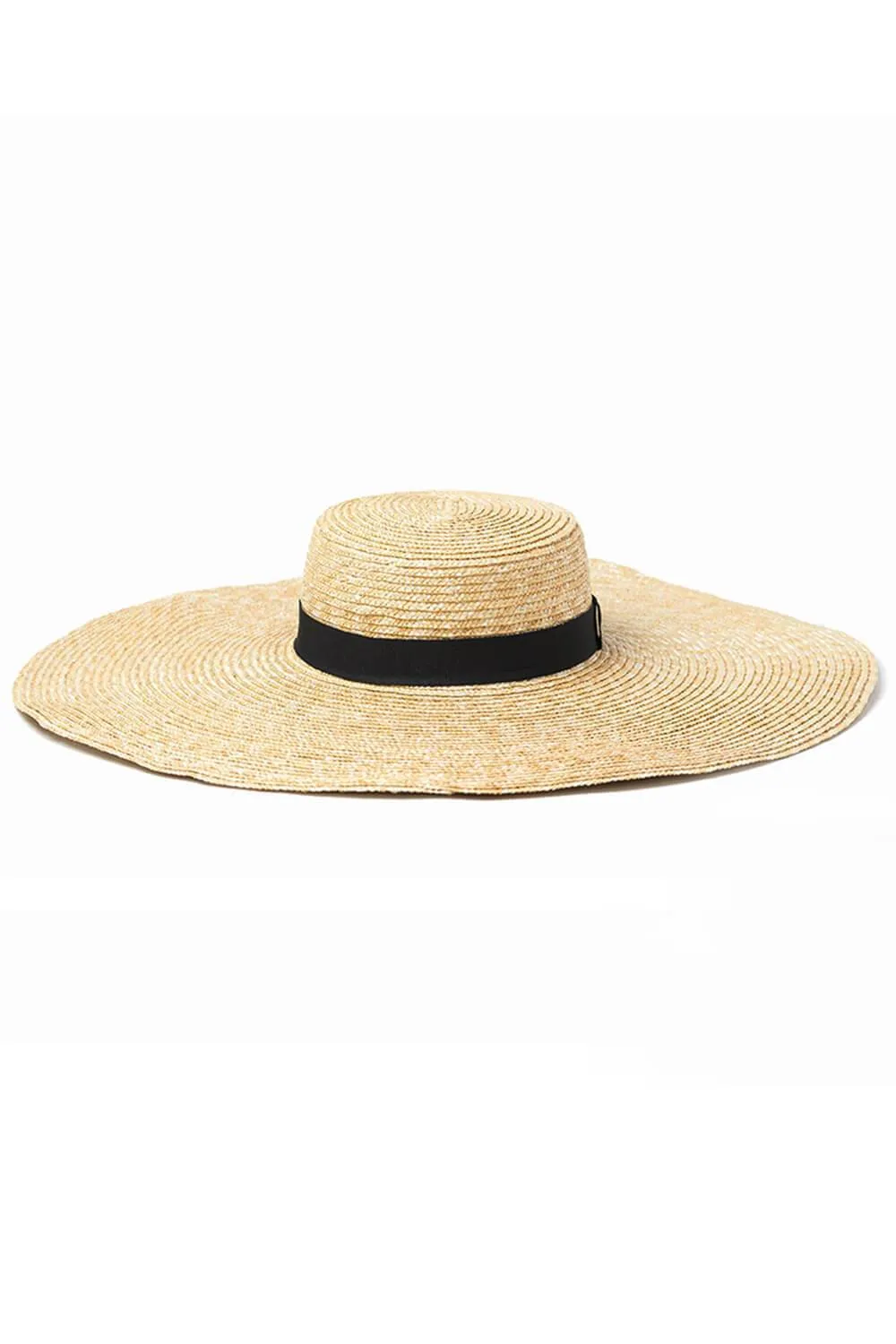 Black Ribbon Trimmed Wheat Straw Boater sold by Floralkini product image thumbnail 2