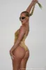 Metallic Gold One Piece Swimsuit sold by Floralkini