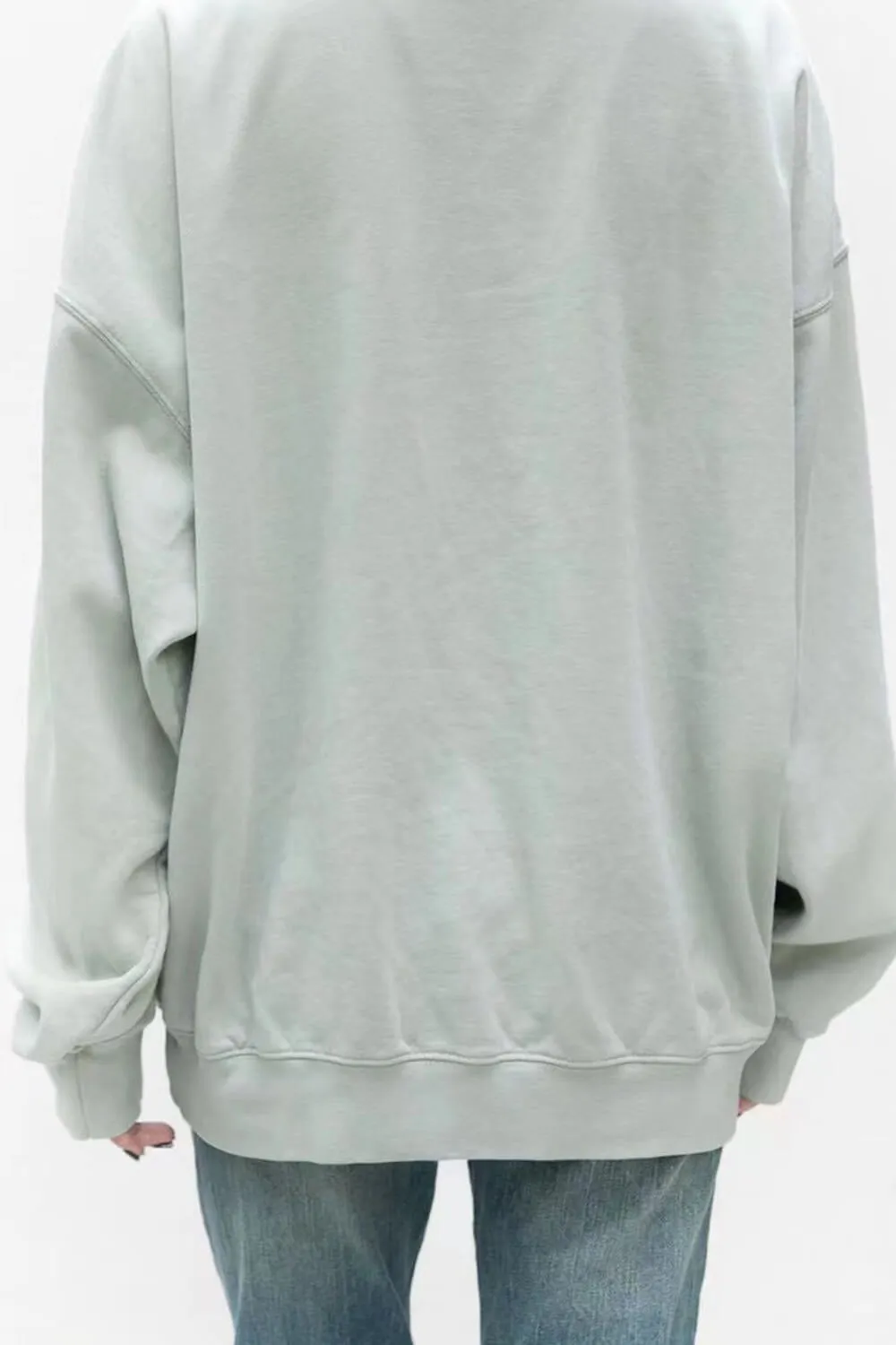 New York' Pullover Oversized Sweatshirt - Sage Green/White sold by Floralkini product image thumbnail 5