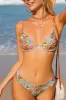Floral Print Wire V Bra Bikini Set sold by Floralkini