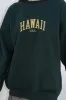 Green 'Hawaii' Pullover Oversized Sweatshirt sold by Floralkini